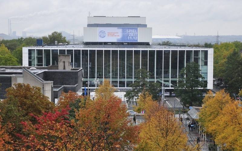 Das Musiktheater im Revier in Gelsenkirchen, fotografiert vom neuen Hans-Sachs-Haus