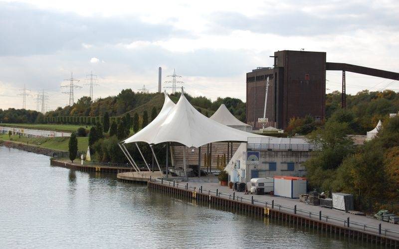 Das Amphitheater am Rhein-Herne-Kanal im Nordsternpark in Gelsenkirchen
