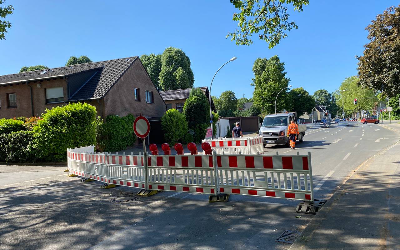 Straßensperrung in Gladbeck-Ost