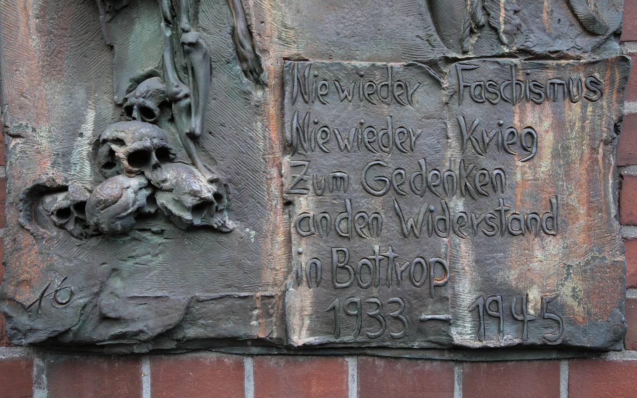 Die Gedenktafel für die Opfer des NS-Regimes in Bottrop