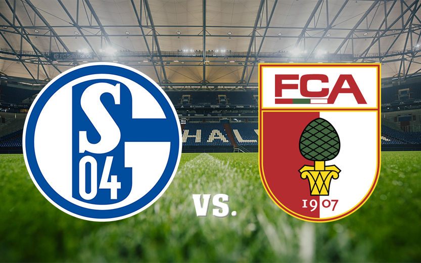 Die beiden Vereinslogos von Schalke und Augsburg