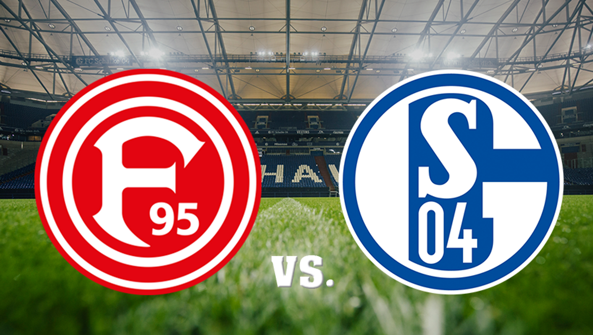 Die beiden Vereinslogos von Schalke und Fortuna Düsseldorf.