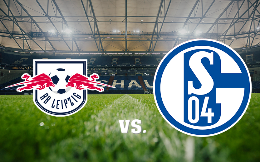 Die beiden Vereinslogos von Schalke und Leipzig.