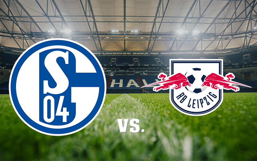 Die beiden Vereinslogos von Schalke und Leipzig.