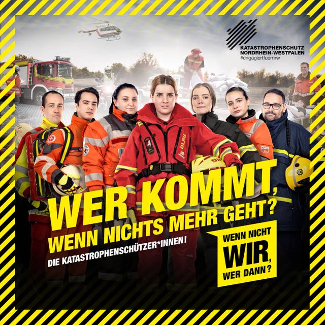 Plakat der Katastrophenschützer