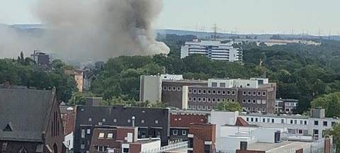 Bild vom Brand in Gelsenkirchen.