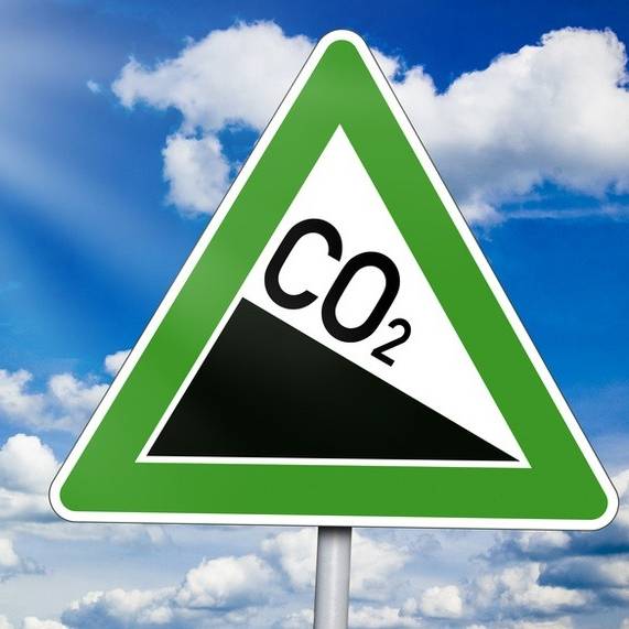 CO2-Schild saubere Umwelt