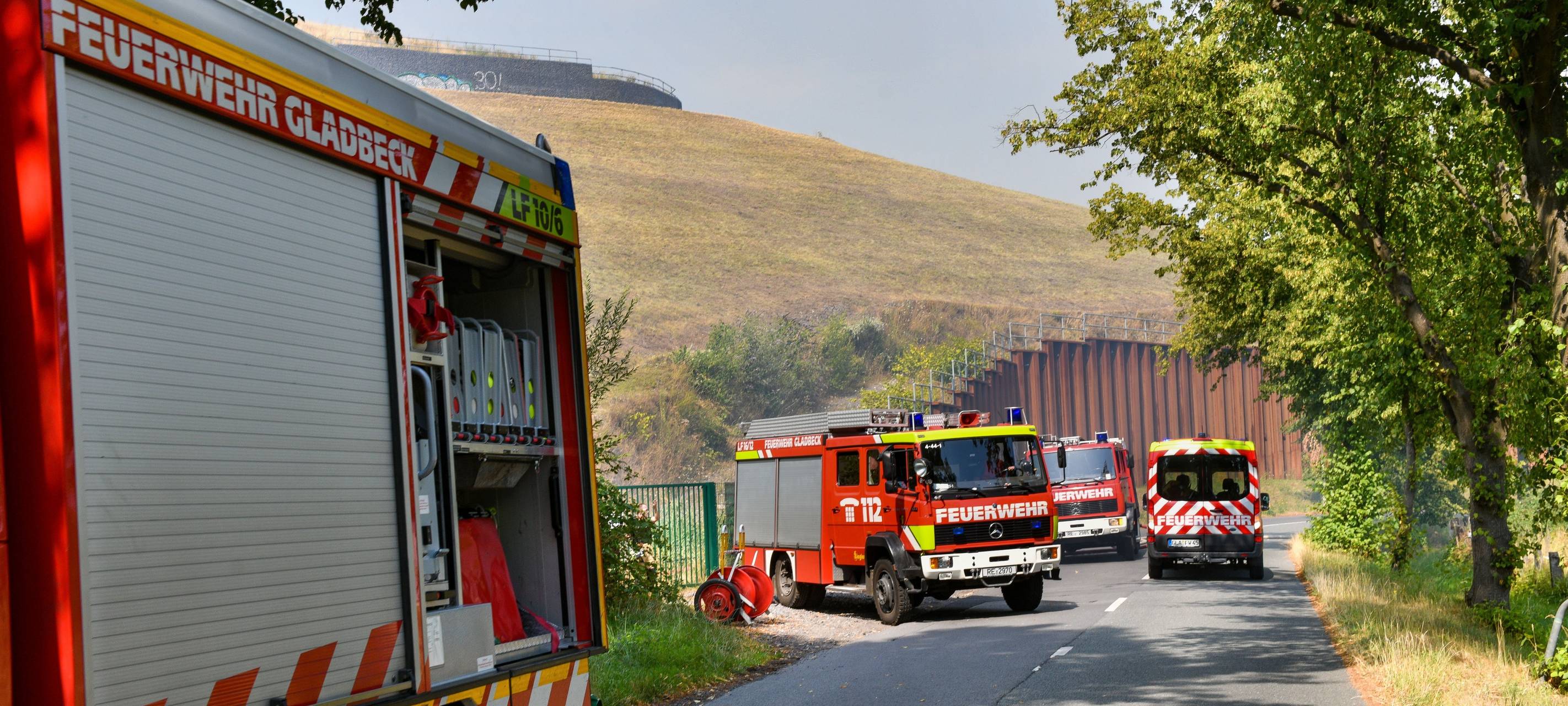 Feuerwehreinsatz auf der Moltkehalde
