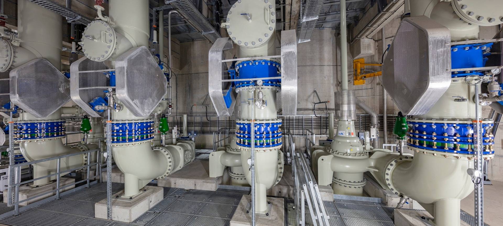 Die Pumpen im Pumpwerk.