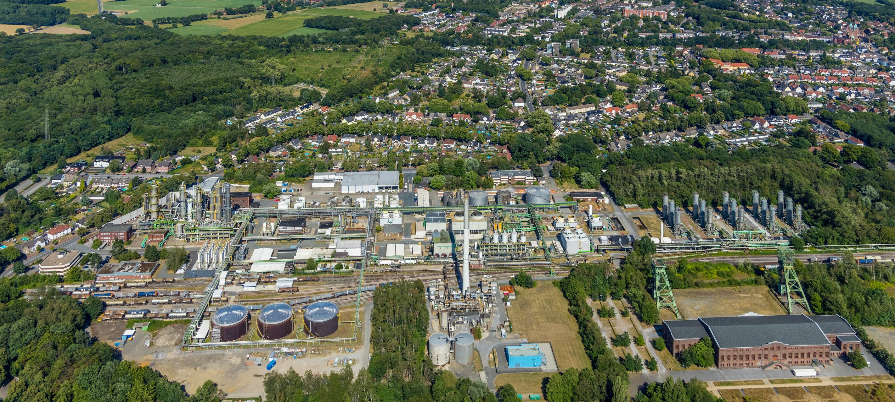 Luftbild des Chemiewerks von Ineos Phenol in Gladbeck-Zweckel
