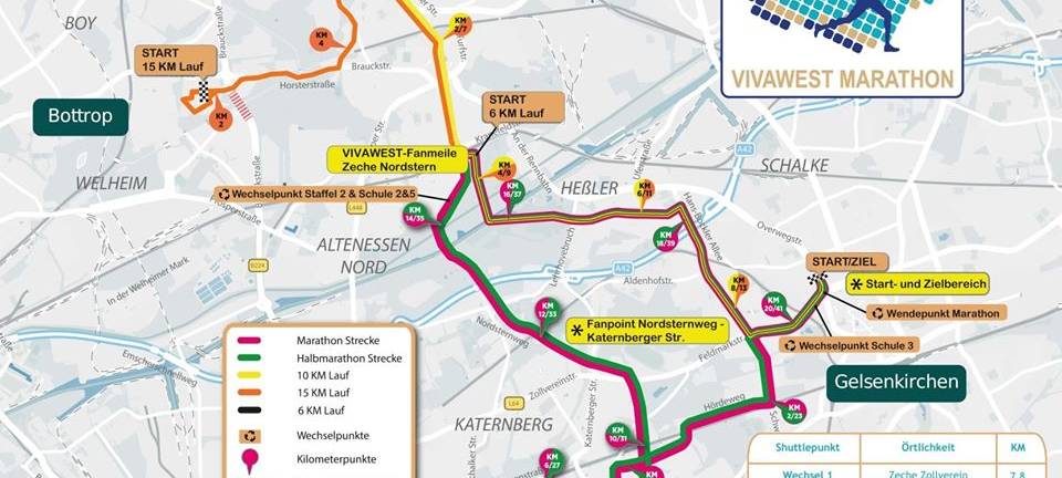 Änderungen beim Vivawest-Marathon