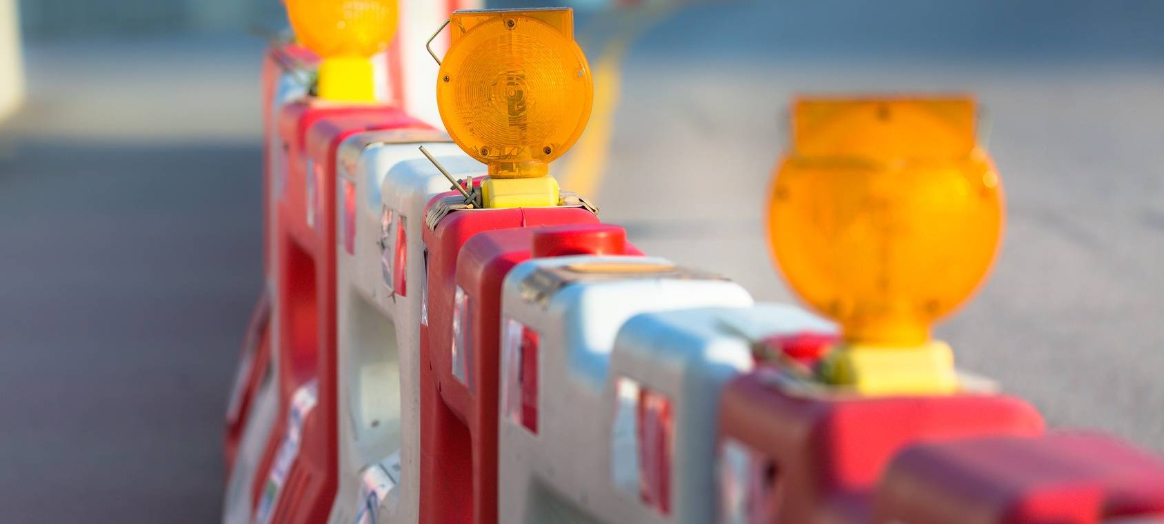 Sperrung an einer Baustelle