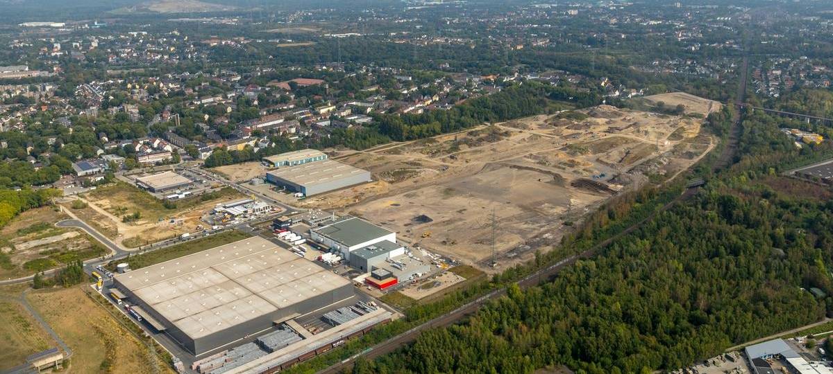 Luftbild des Industriegebiets Schalker Verein in Gelsenkirchen.