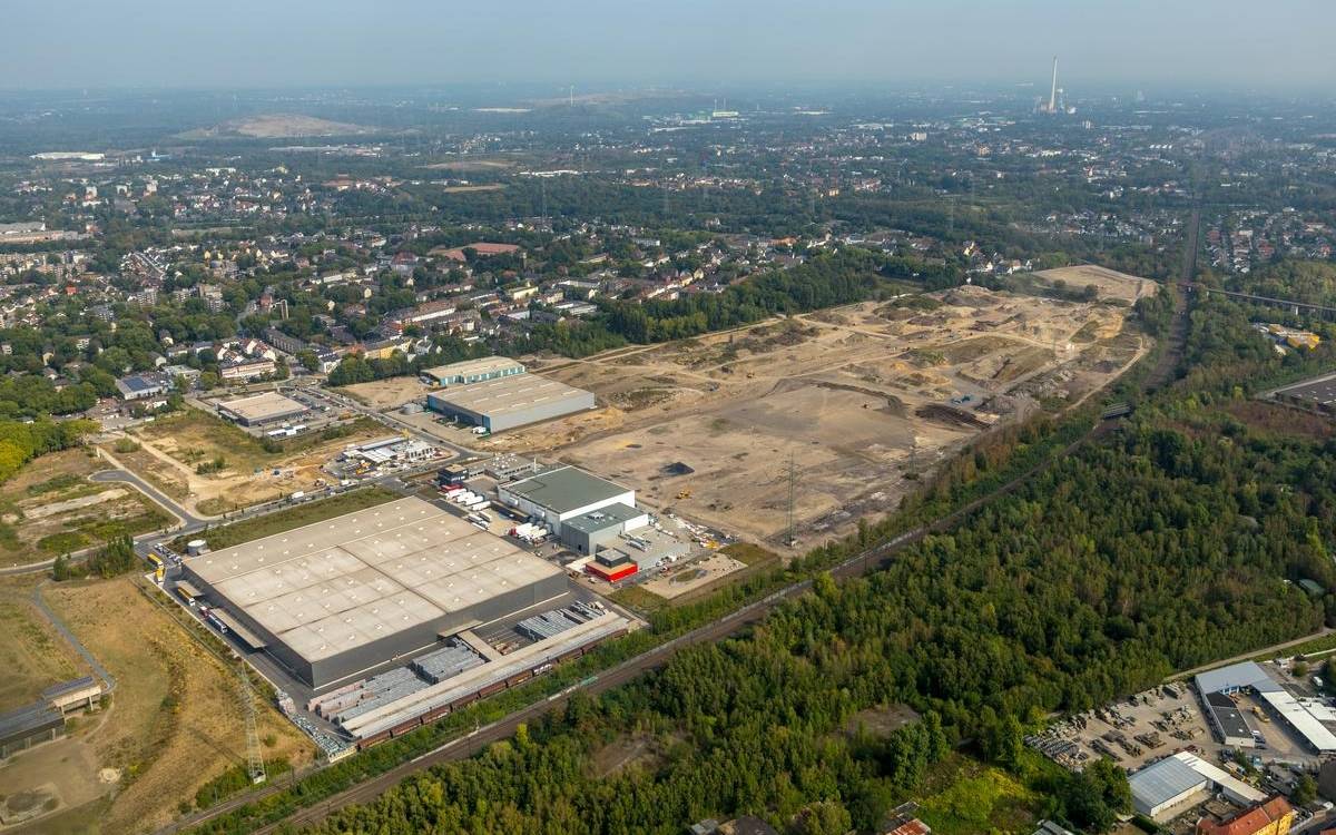 Luftbild des Industriegebiets Schalker Verein in Gelsenkirchen. 