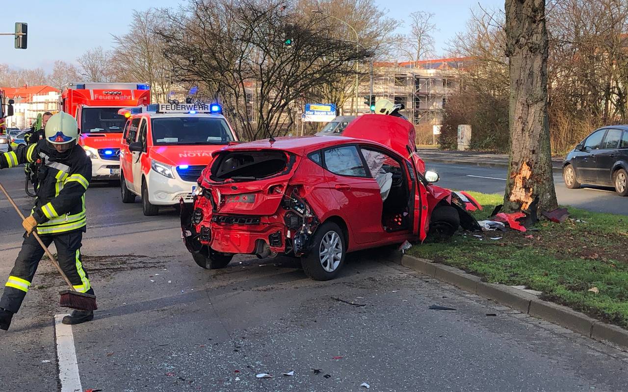Ein Foto des Unfalls in Gelsenkirchen-Horst