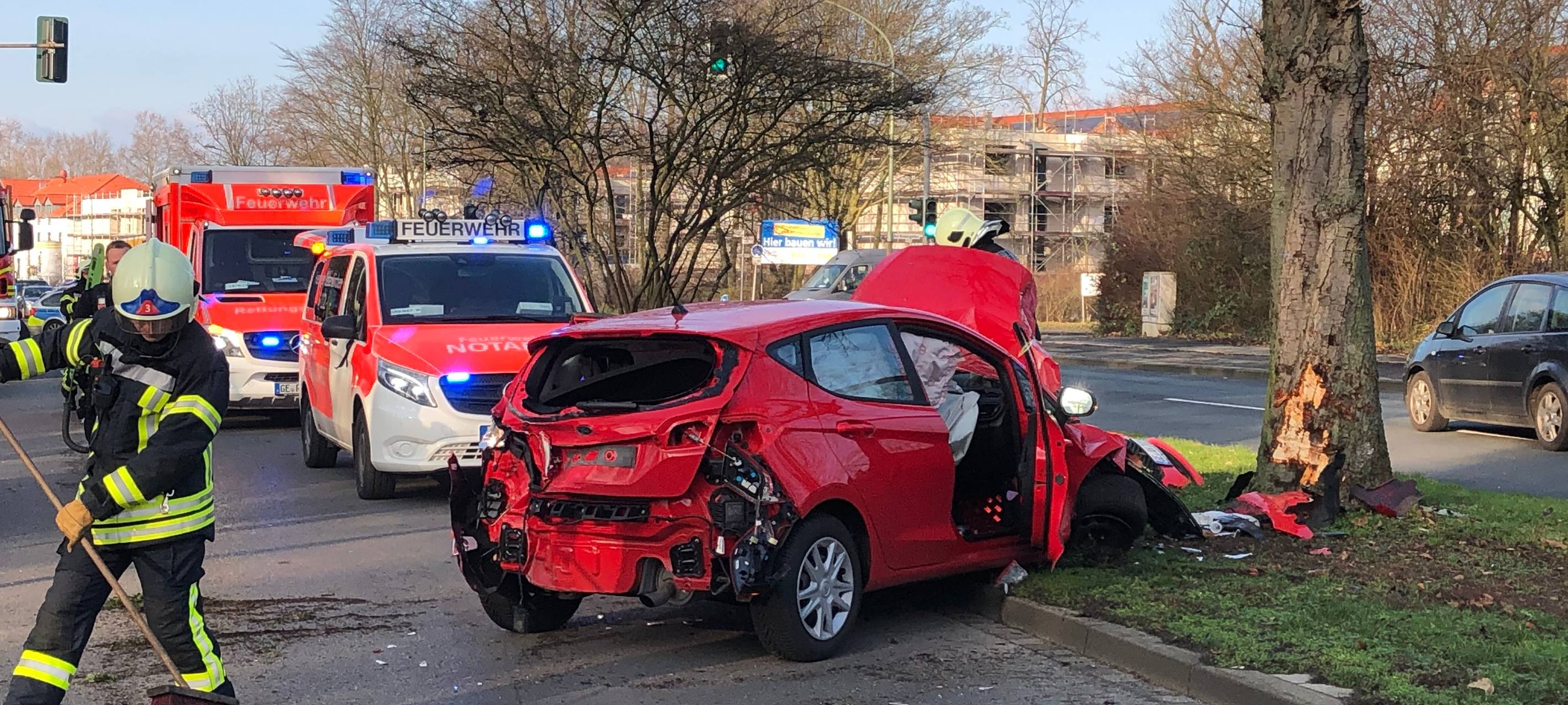 Ein Foto des Unfalls in Gelsenkirchen-Horst