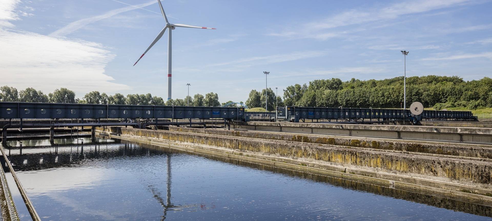 Das Windrad an der Kläranlage in Bottrop