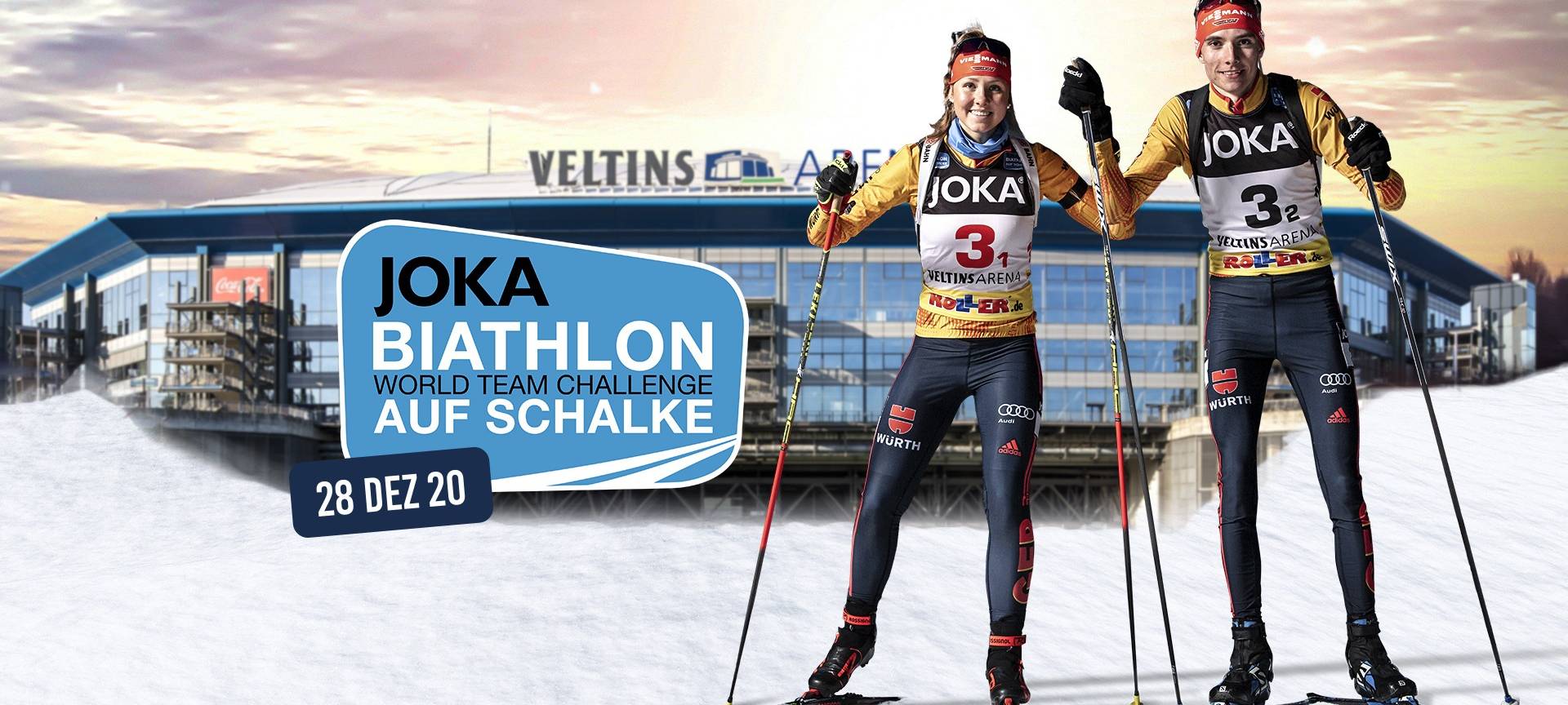 Plakat zur Biathlon World Team Challenge 2020