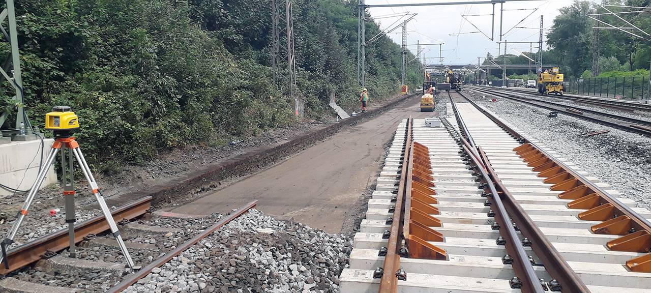 Neue Gleise und Lärmschutzwände in Gelsenkirchen