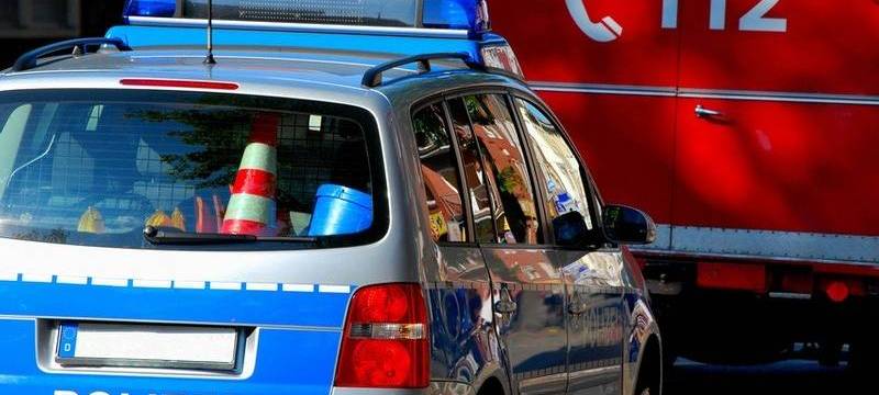 Kehrmaschine in Gladbeck wird weg geweht