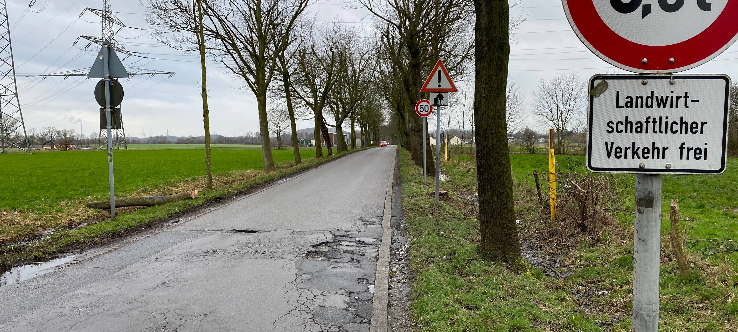 Straßen teilweise in einem katastrophalen Zustand