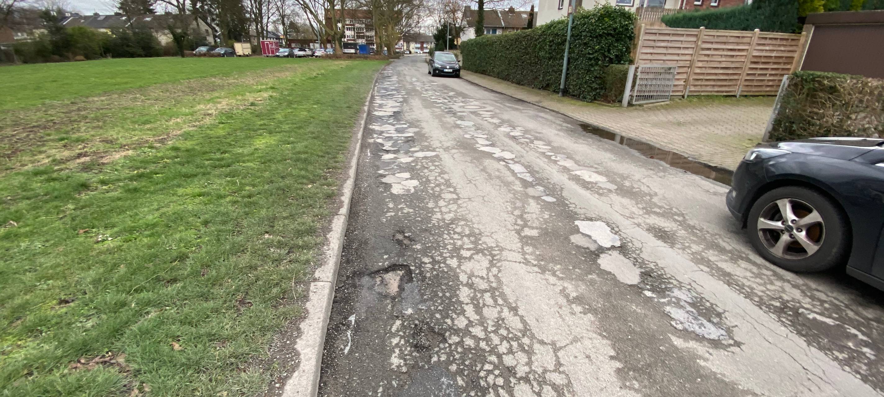 Straßen teilweise in einem katastrophalen Zustand