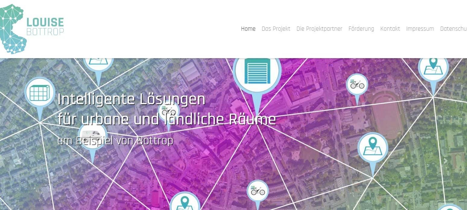 Ein Bild der Website von LOUISE.