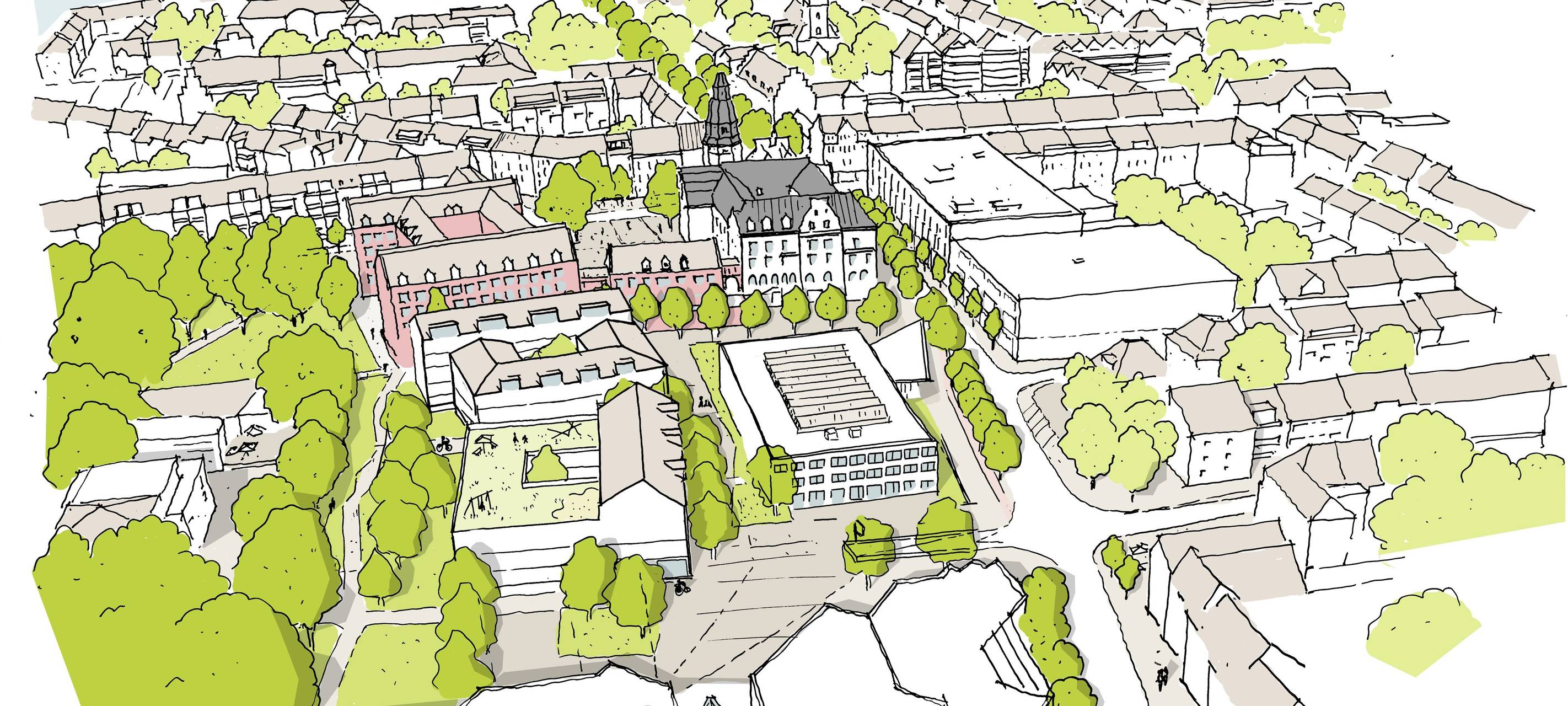 Visualisierung Neubau Sparkassenturm Gladbeck Viktoria-Quartier