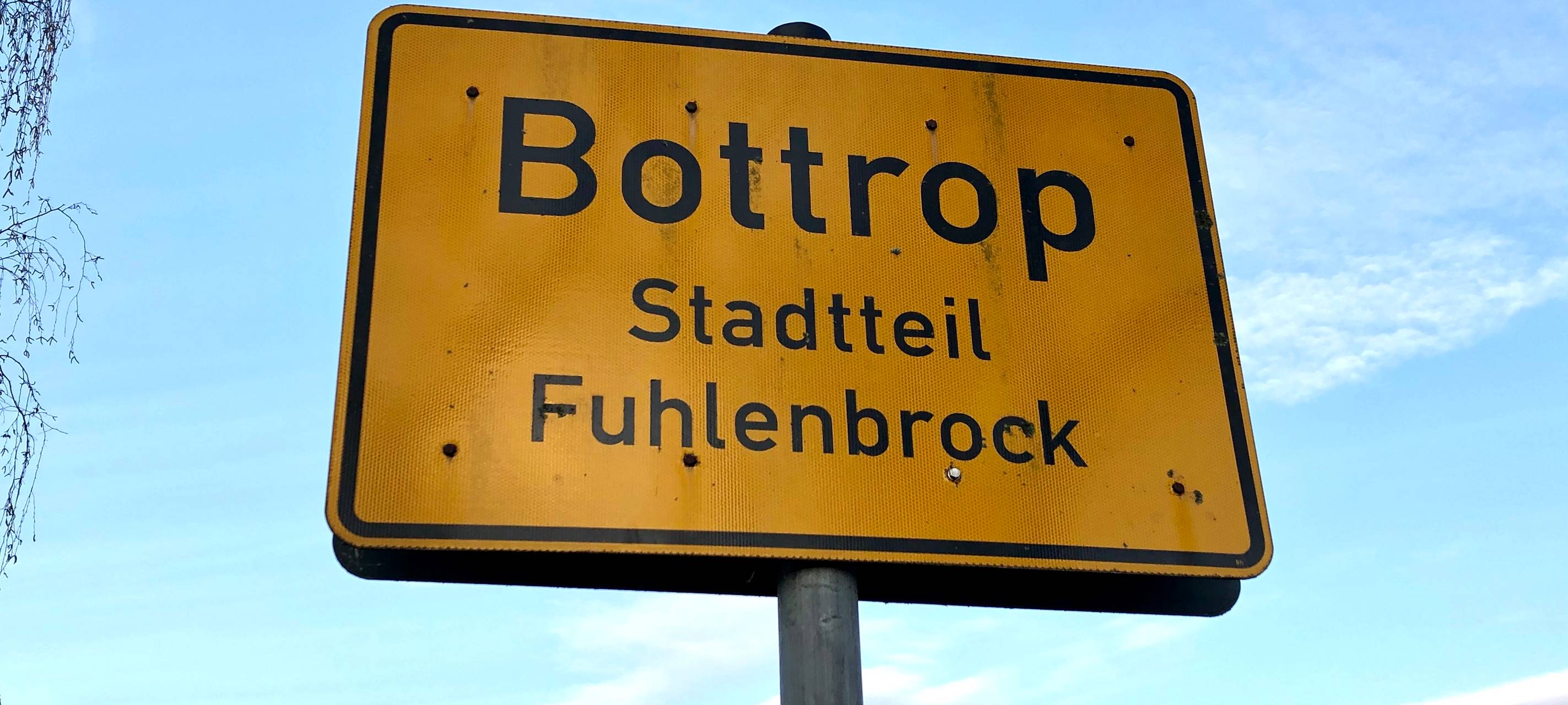 Ein Ortsschild in Bottrop-Fuhlenbrock