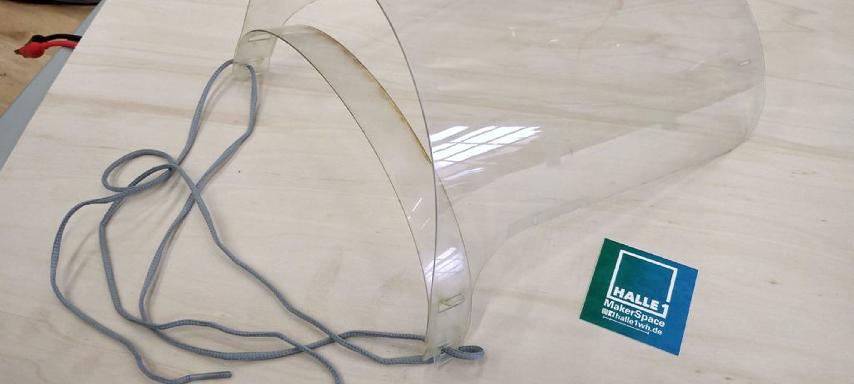 Ein Gesichtsschutzschild aus der Westfälischen Hochschule Gelsenkirchen