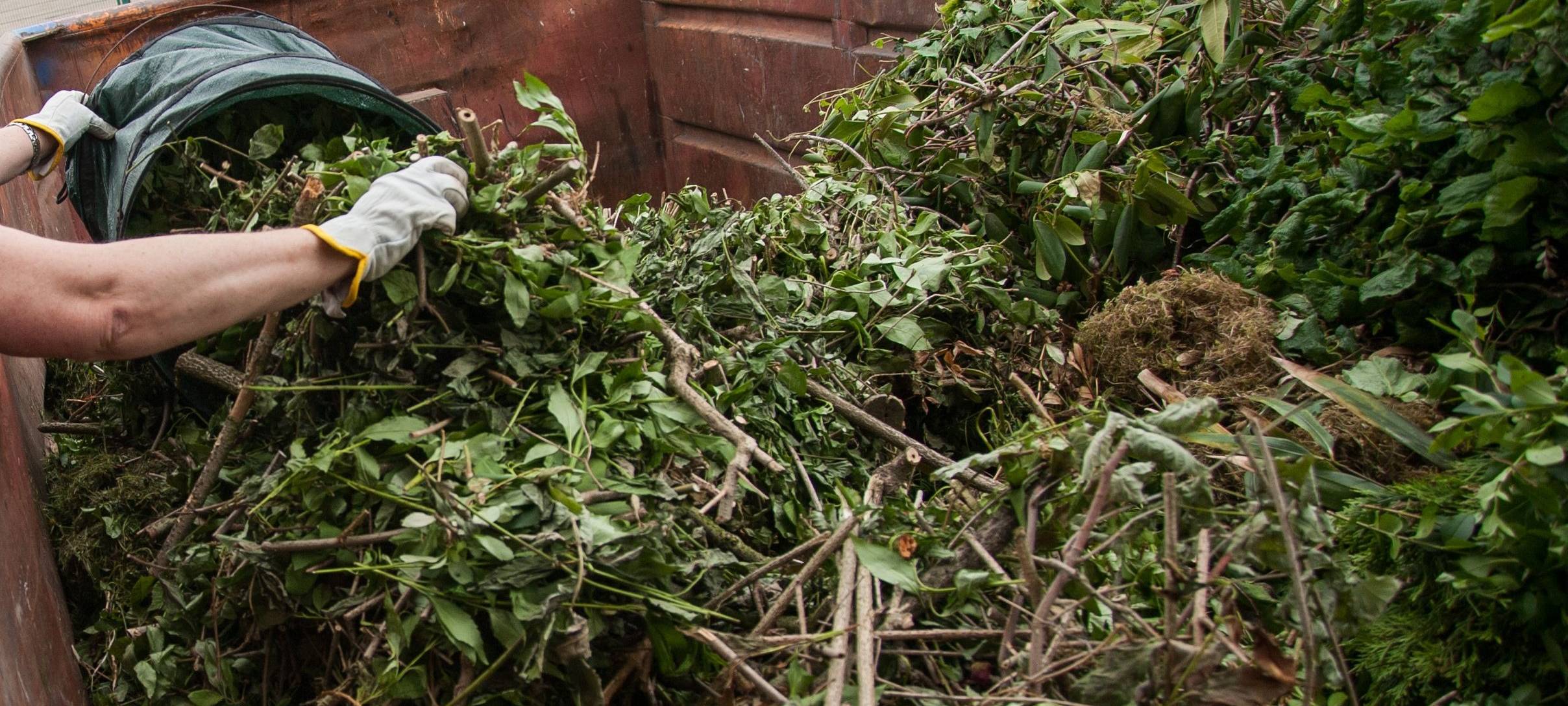 Bürger geben Grünschnitt ab