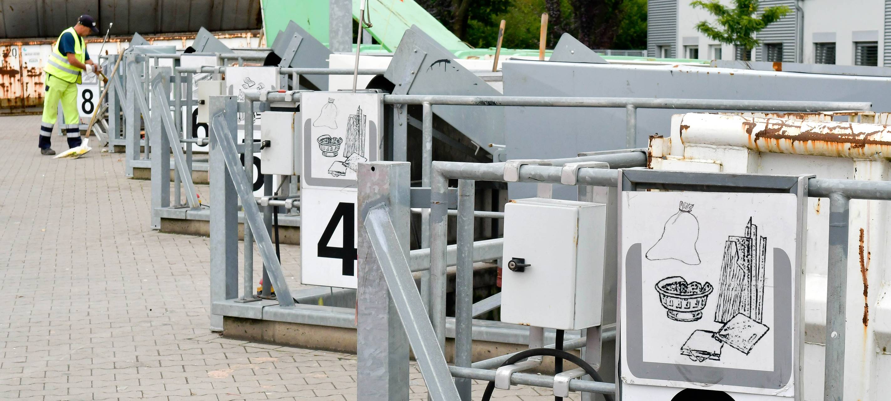 Der Wertstoffhof an der Wickingstraße in Gelsenkirchen