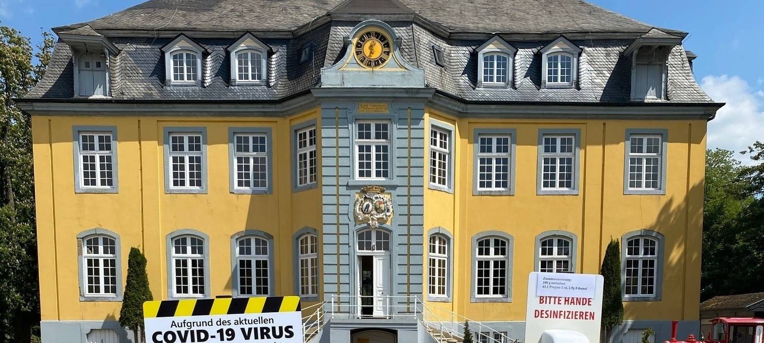 Freizeitpark Schloss Beck mit Desinfektionsmittelspendern