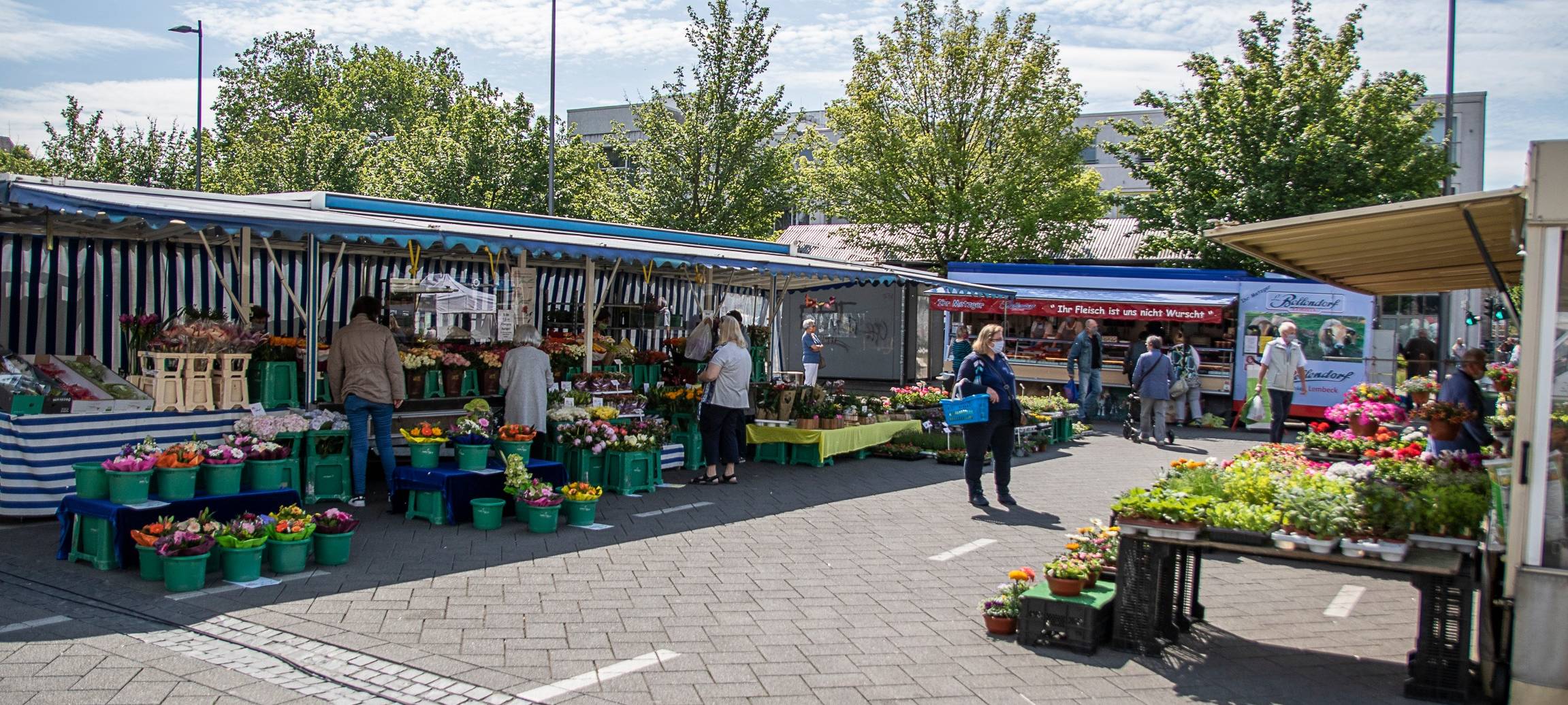 Auf dem Wochenmarkt in Gladbeck