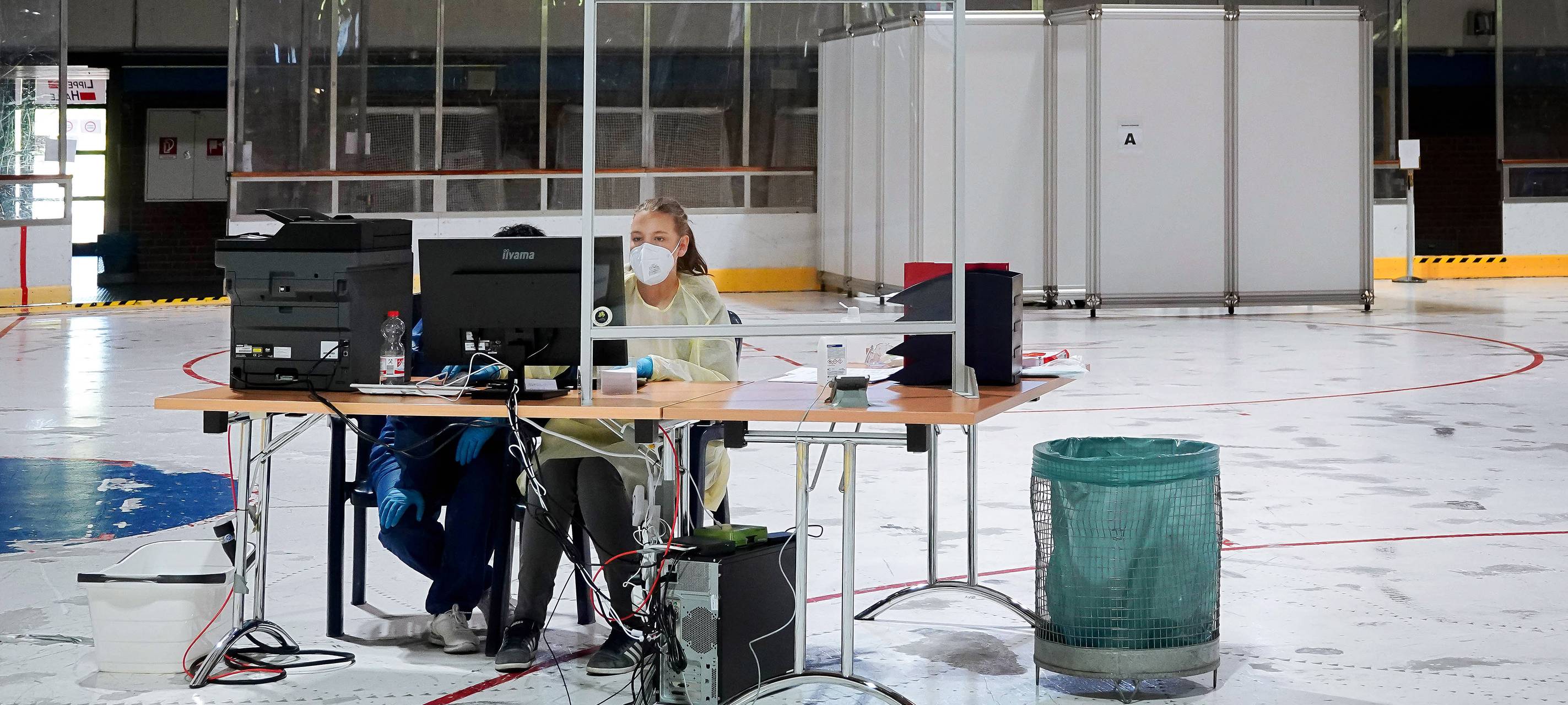 Im Corona-Behandlungszentrum im Sportparadies Gelsenkirchen