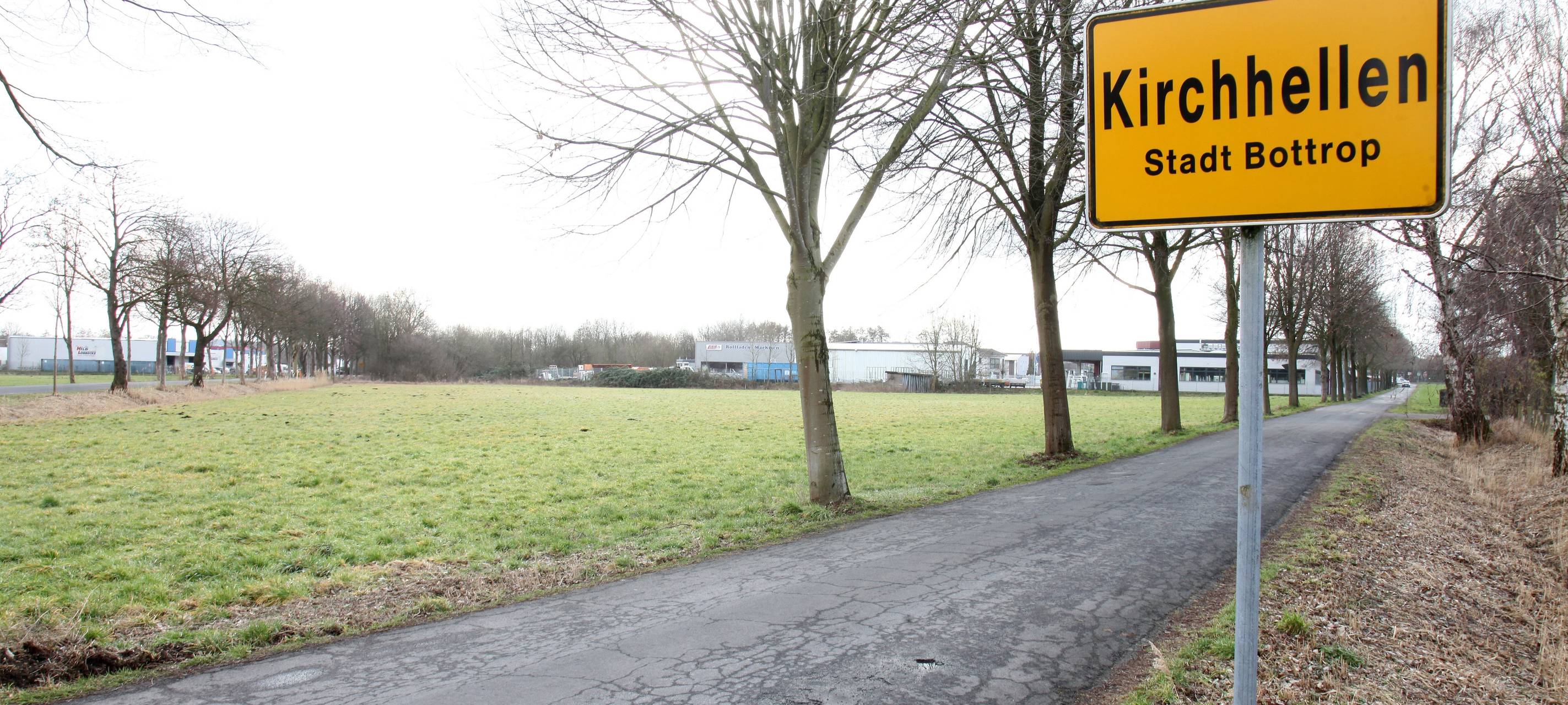 Die Fläche im Pinntal, auf der das neue Gewerbegebiet in Kirchhellen entstehen soll