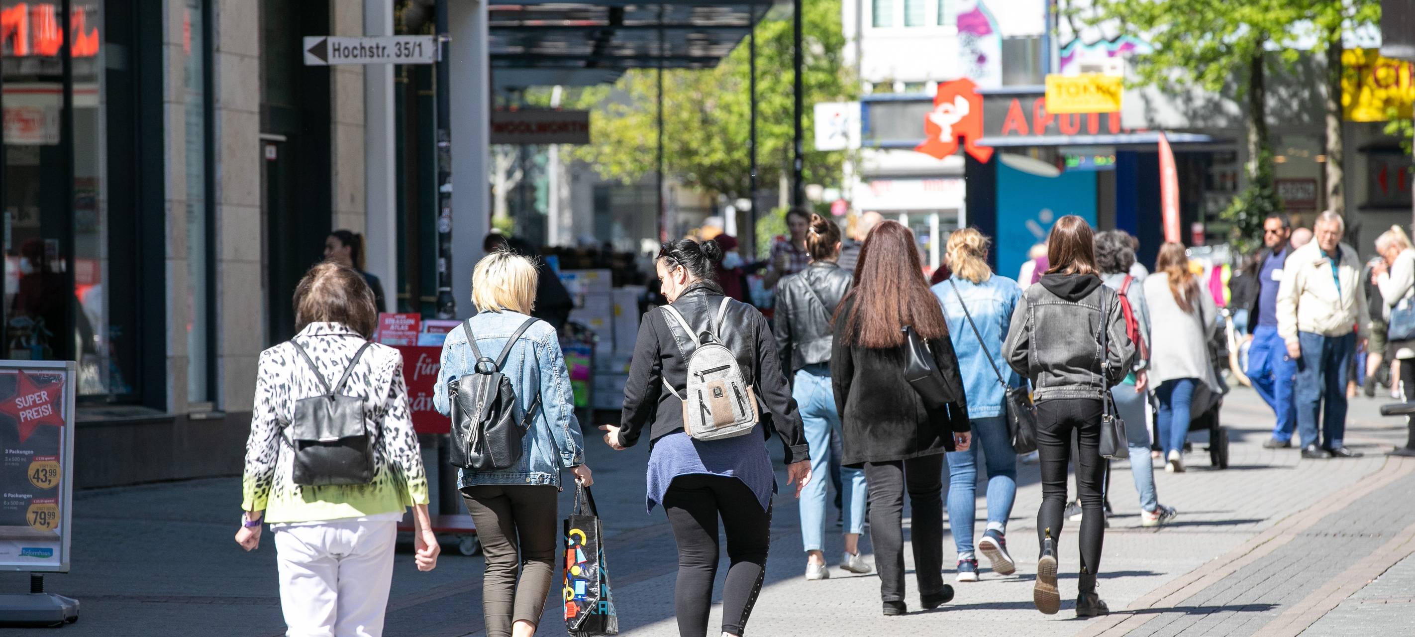 Die Fußgängerzone in Bottrop
