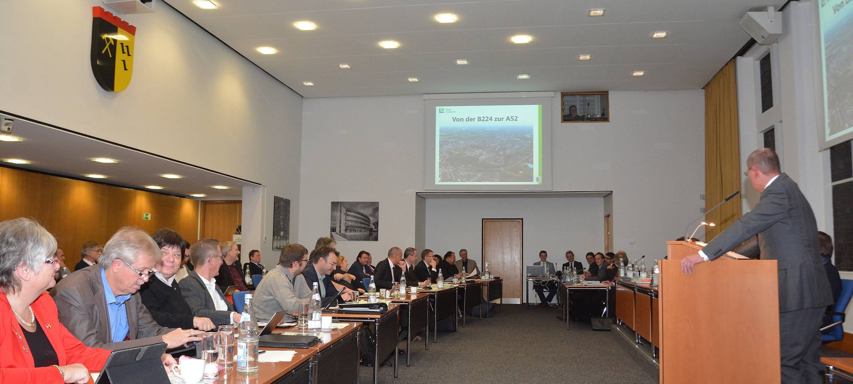 Eine Ratssitzung in Gladbeck zum A52-Ausbau
