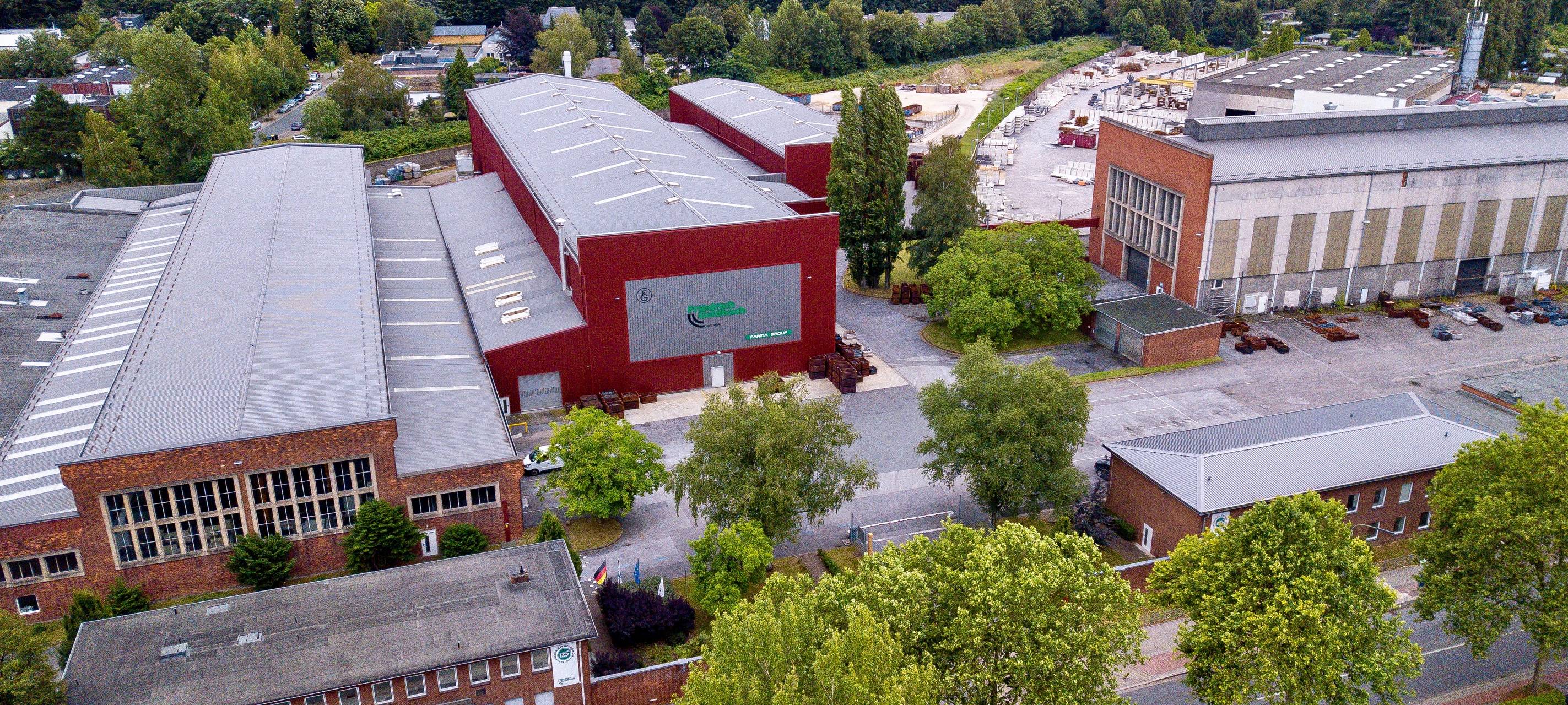 Ein Luftbild der Firma Friedrich Geldbach in Gelsenkirchen