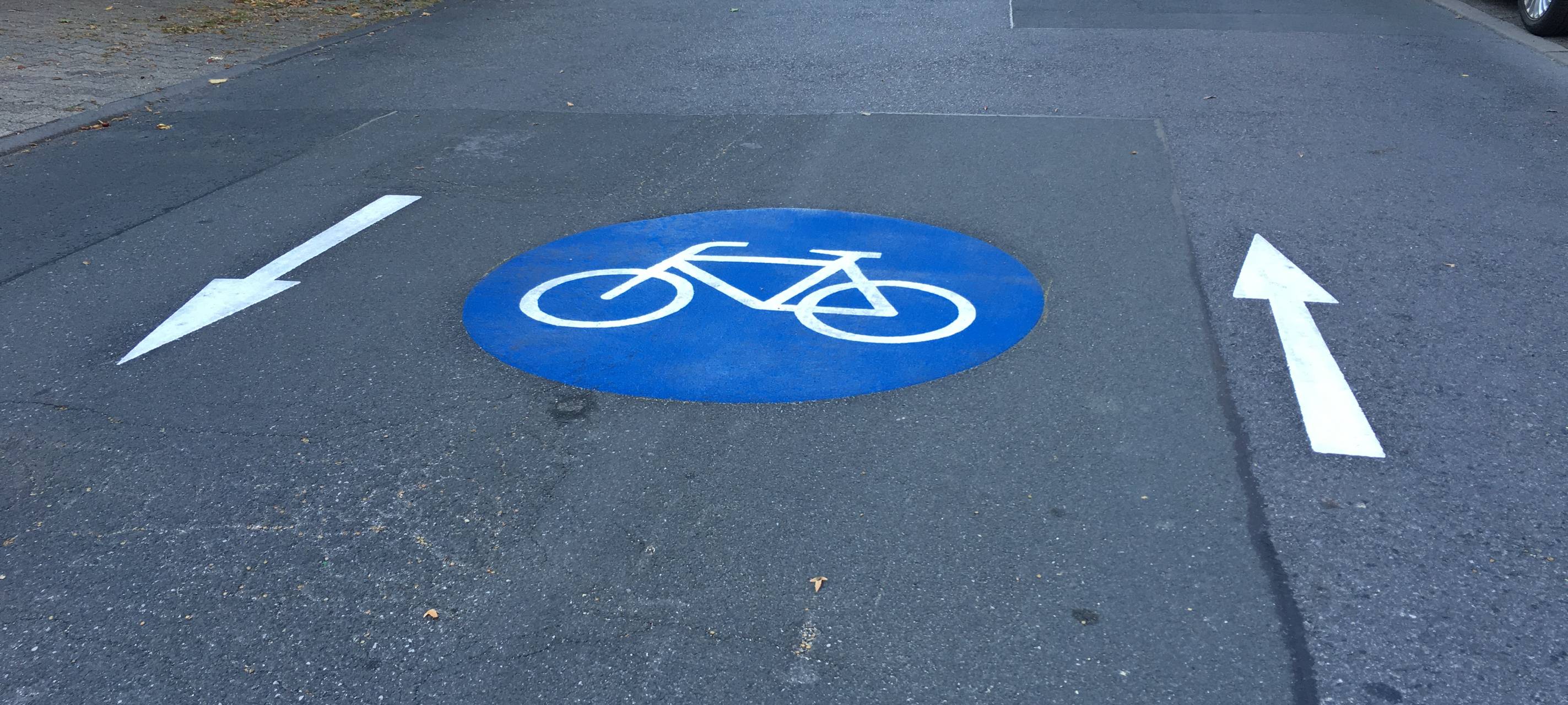 Eine Fahrradstraße in Bottrop