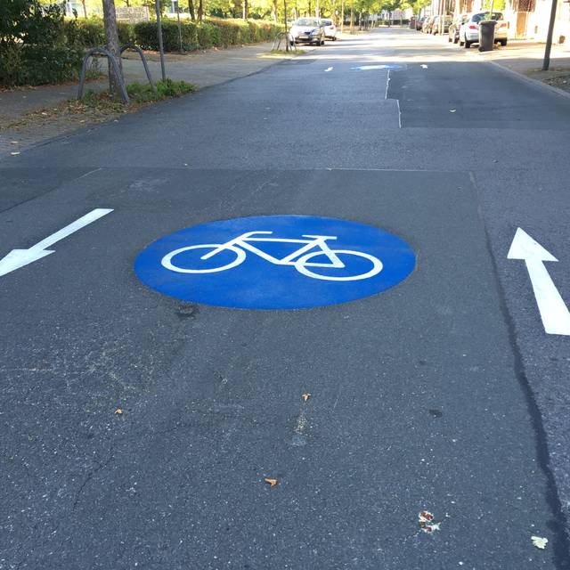 Eine Fahrradstraße in Bottrop