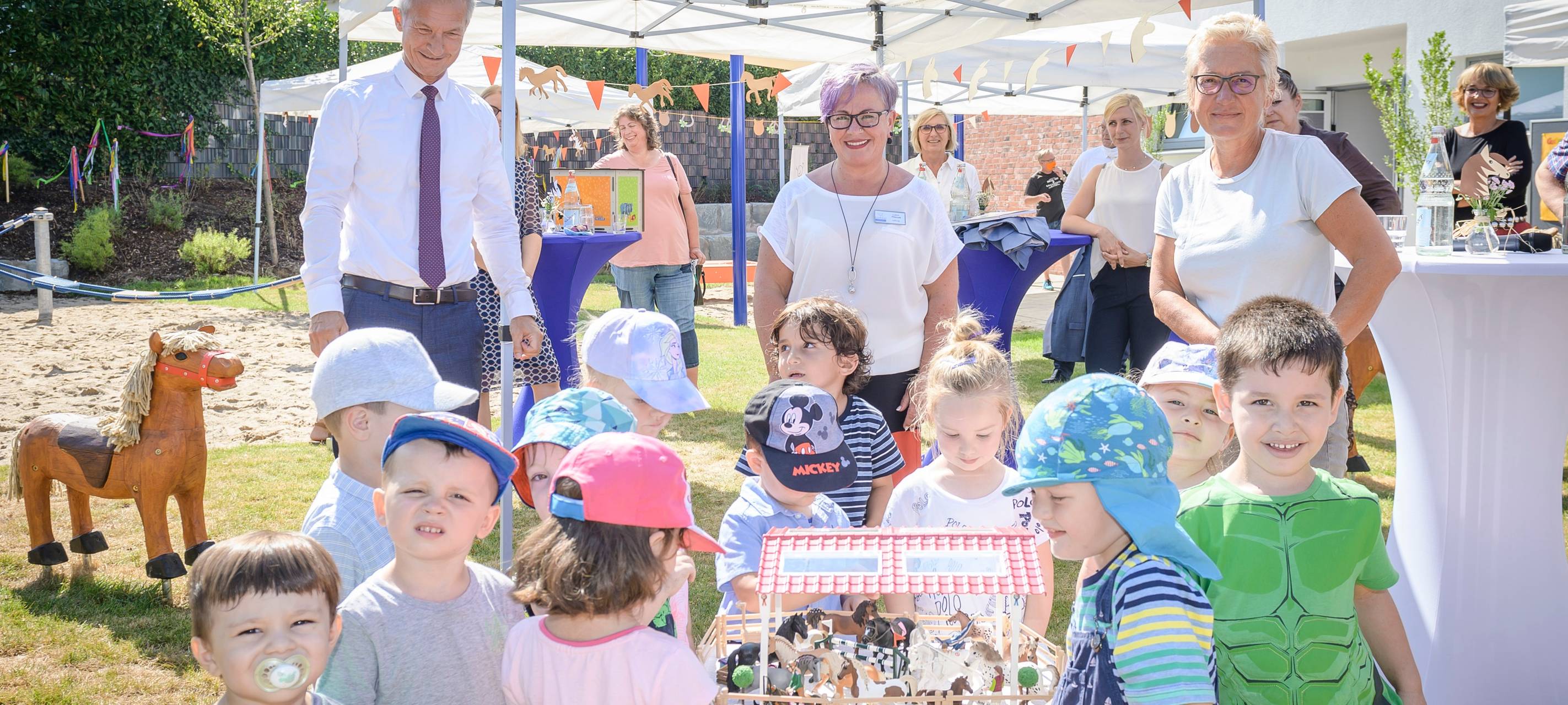 Bei der Eröffnung der neuen Kita in Gelsenkirchen-Horst