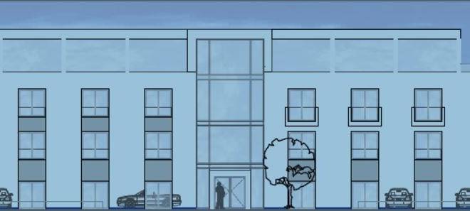 Eine Illustration des geplanten Seniorenzentrums Lehmkuhler Straße in Bottrop