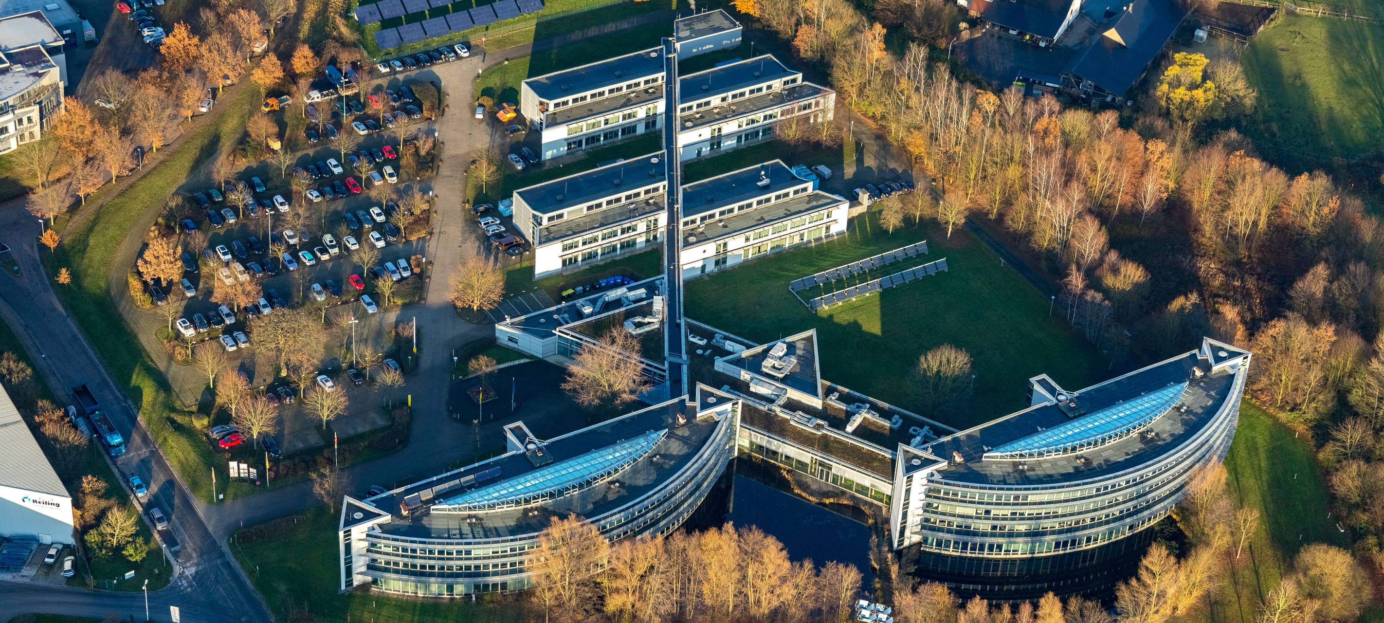 Luftbild des Innovationszentrums Wiesenbusch in Gladbeck