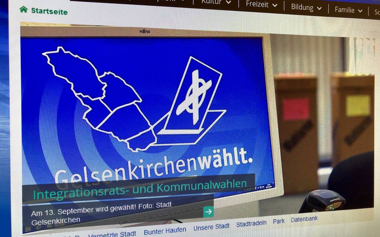 Ein Screenshot der Internetseite www.gelsenkirchen.de