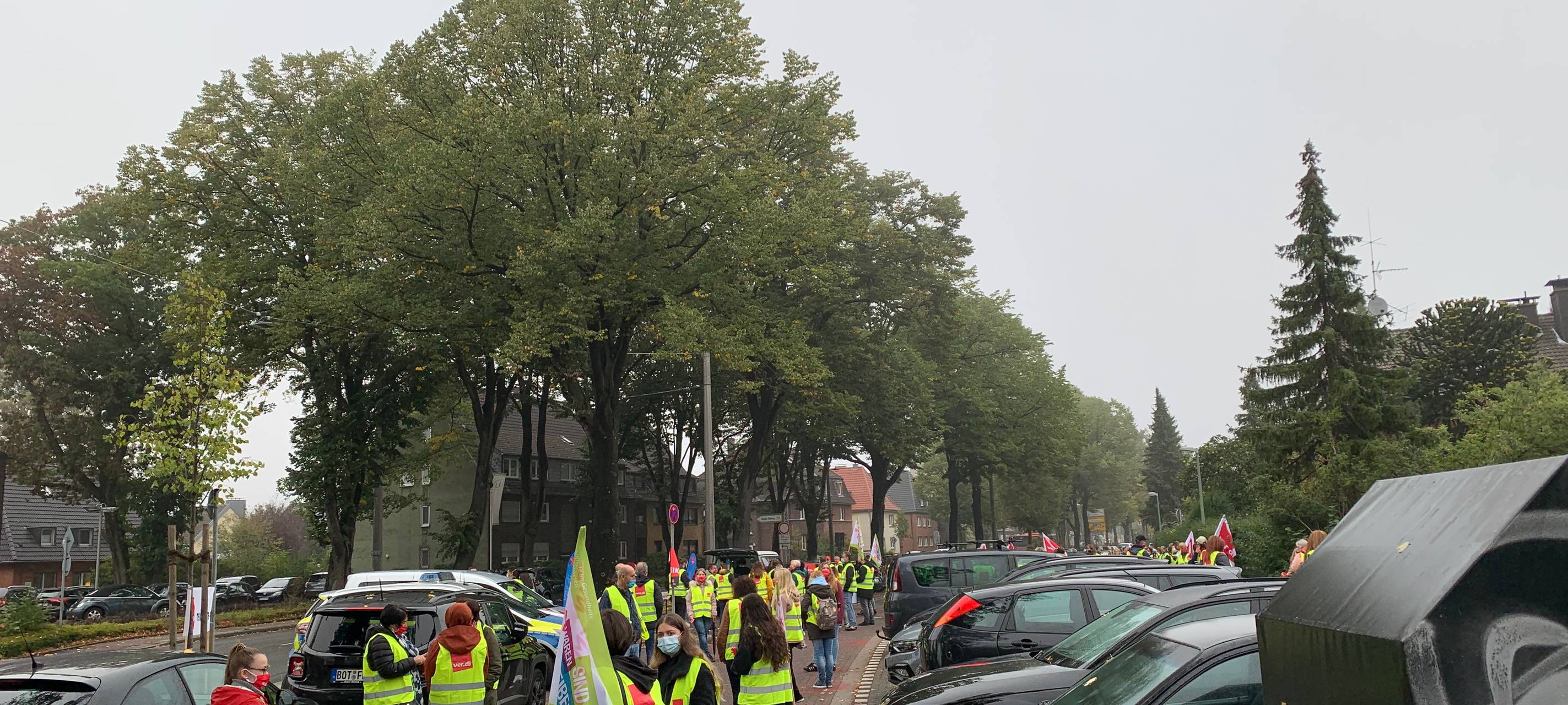Warnstreik am Bottroper Knappschaftskrankenhaus