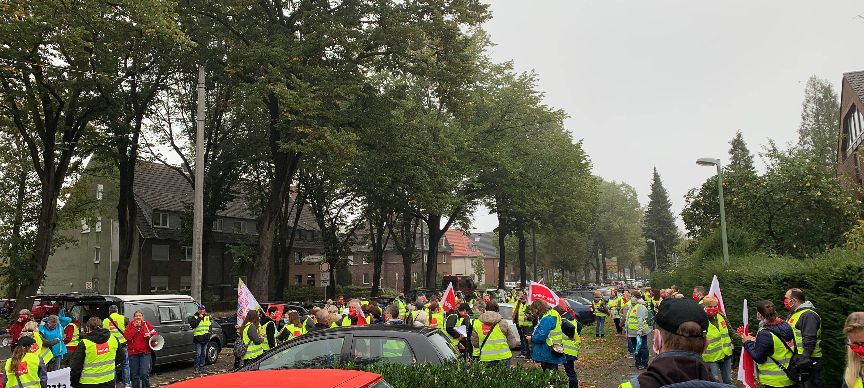 Warnstreik am Bottroper Knappschaftskrankenhaus