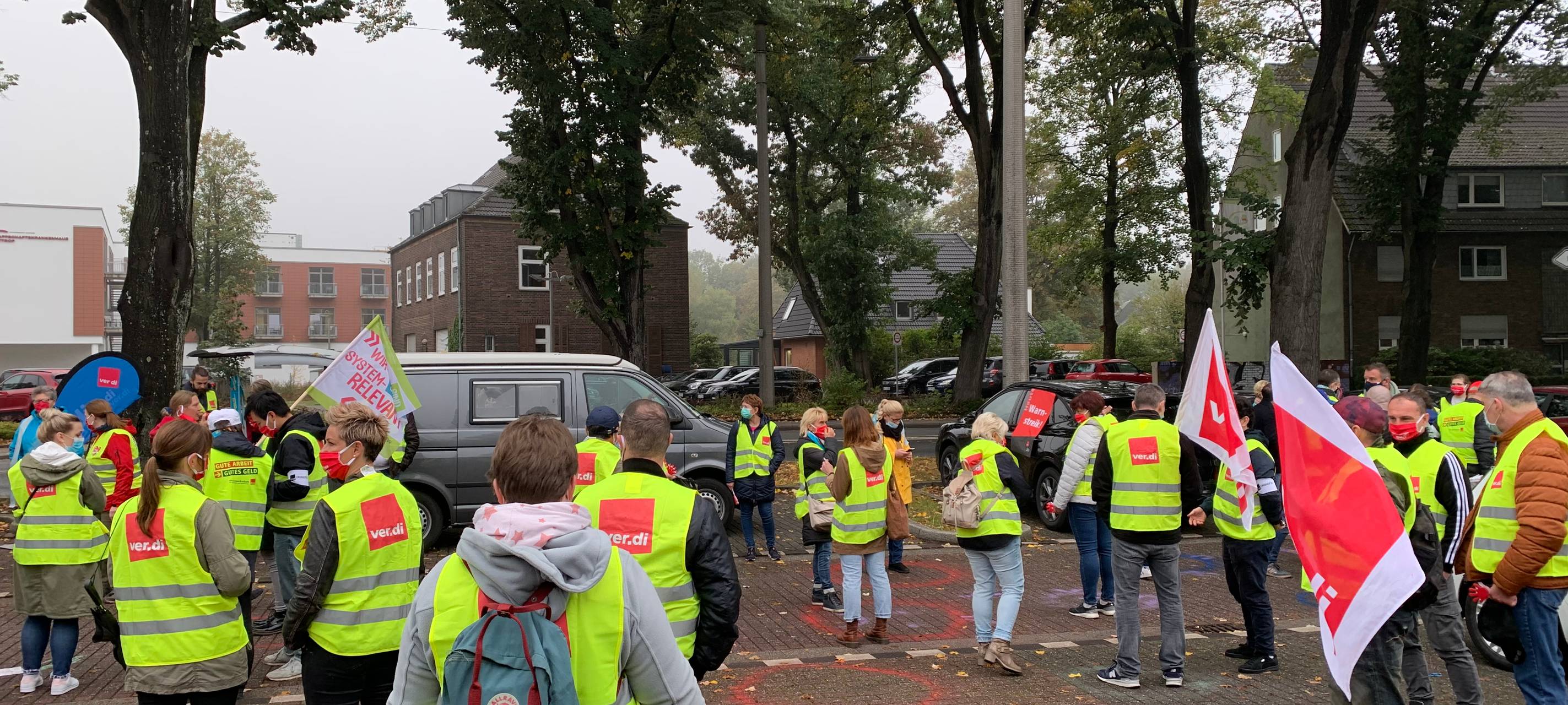Warnstreik am Bottroper Knappschaftskrankenhaus