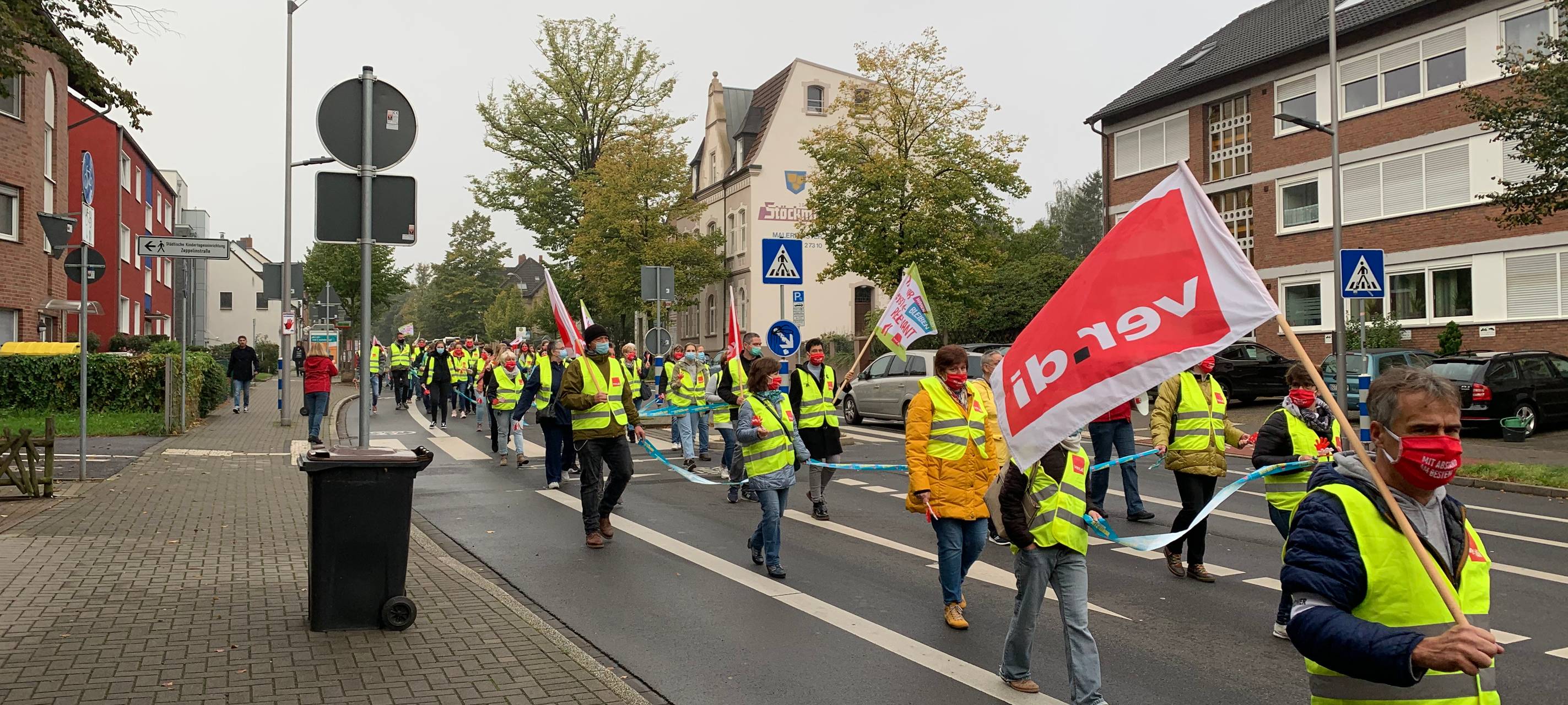 Warnstreik am Bottroper Knappschaftskrankenhaus