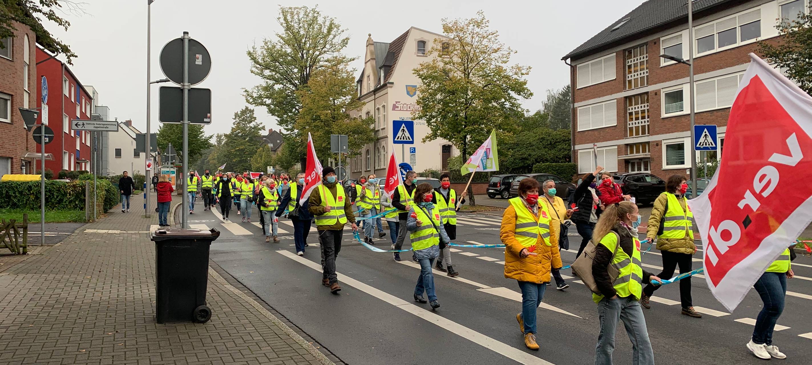 Warnstreik am Bottroper Knappschaftskrankenhaus